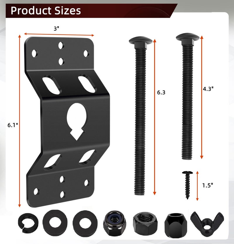 MY RUSTIC Wall Mount Spare Tire Mounting Bracket Rack for Enclosed Trailers,Spare Tire Holder Mount, Upgraded Spare Wheel Carrier,Cargo Race Box Trailers, Trucks, Vans, Garages, Warehouses and Semis - Image 2
